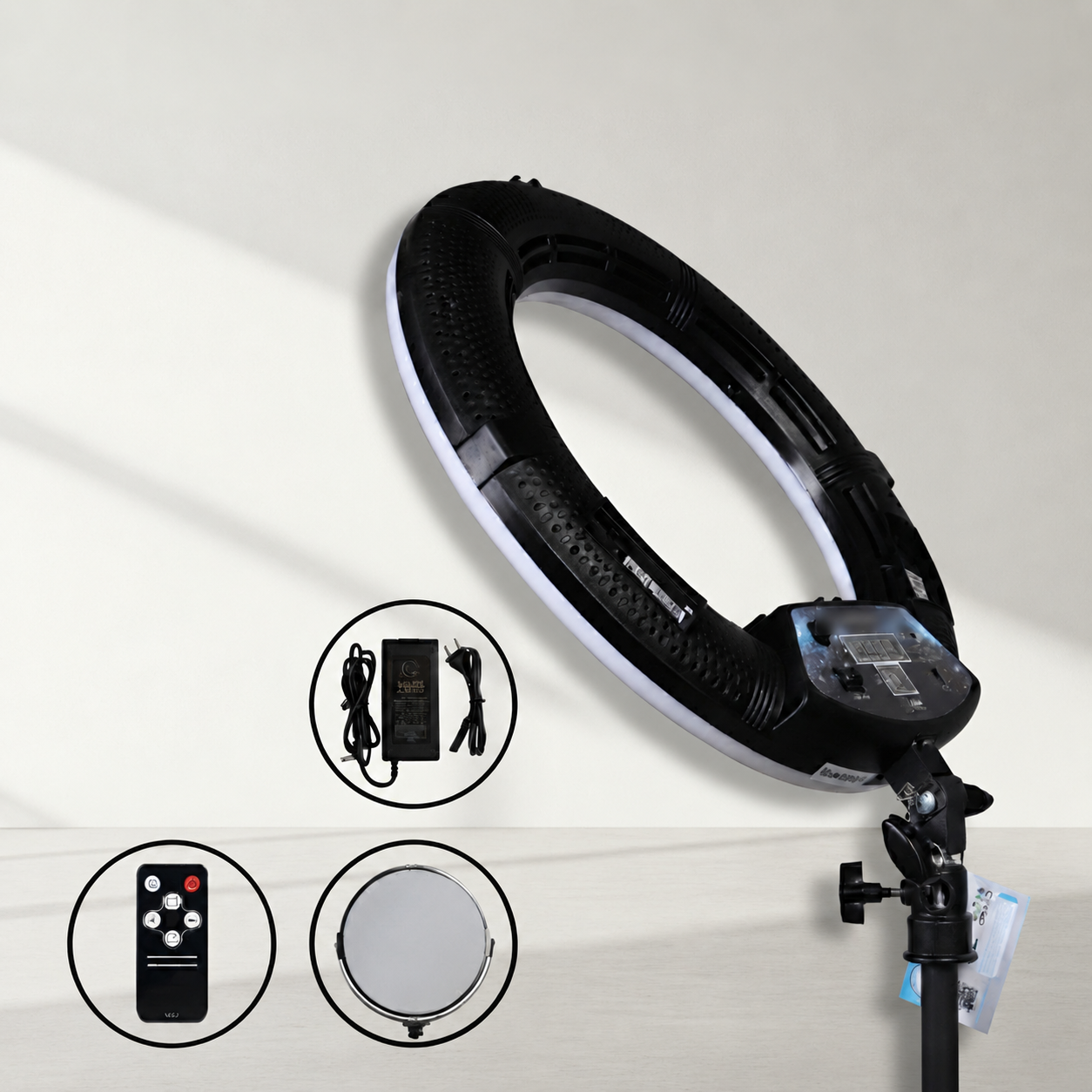 Minimalist Ring Light and Accessories Showcase